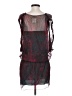 Leon Max 100% Silk Paisley Burgundy Cocktail Dress Size XS - photo 2