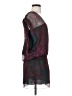 Leon Max 100% Silk Paisley Burgundy Cocktail Dress Size XS - photo 4