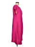 Connected Apparel 100% Polyester Solid Pink Casual Dress Size 12 (petite) - photo 4