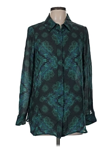 Haute Hippie Long Sleeve Silk Top (view 1)