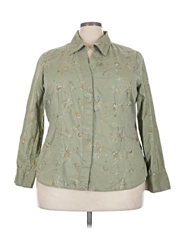 Cato 3/4 Sleeve Button-Down Shirt (view 1)