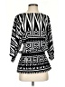 Chico's 100% Polyester Graphic Black Casual Dress Size Sm (0) - photo 1