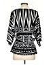 Chico's 100% Polyester Graphic Black Casual Dress Size Sm (0) - photo 2