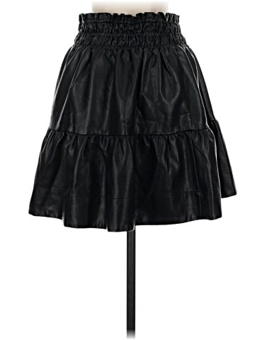 By Anthropologie Faux Leather Skirt (view 2)
