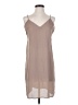 Amour Vert 100% Polyester Solid Tan Casual Dress Size S - photo 1