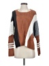 Blu Pepper Color Block Brown Pullover Sweater Size S - photo 1