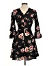 Influence 100% Polyester Floral Black Casual Dress Size 8 - photo 2