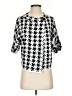 Max Mara Houndstooth Silver 3/4 Sleeve Blouse Size S (estimated) - photo 1