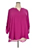 Chaus 100% Polyester Pink 3/4 Sleeve Blouse Size 3X - photo 1