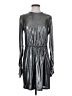 Aqua Metallic Silver Cocktail Dress Size S - photo 1