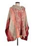 Caslon Aztec Or Tribal Print Red Poncho Size M (petite) - photo 1