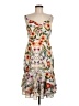 Unbranded 100% Polyester Floral Ivory Cocktail Dress Size 8 - photo 1