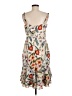 Unbranded 100% Polyester Floral Ivory Cocktail Dress Size 8 - photo 2