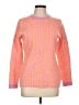 Brandon Maxwell 100% Wool Houndstooth Orange Wool Pullover Sweater Size L - photo 1
