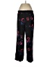 Cuddl Duds Floral Black Casual Pants Size L - photo 1