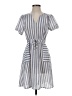 Monteau 100% Polyester Stripes Gray Casual Dress Size S - photo 1