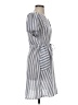 Monteau 100% Polyester Stripes Gray Casual Dress Size S - photo 4