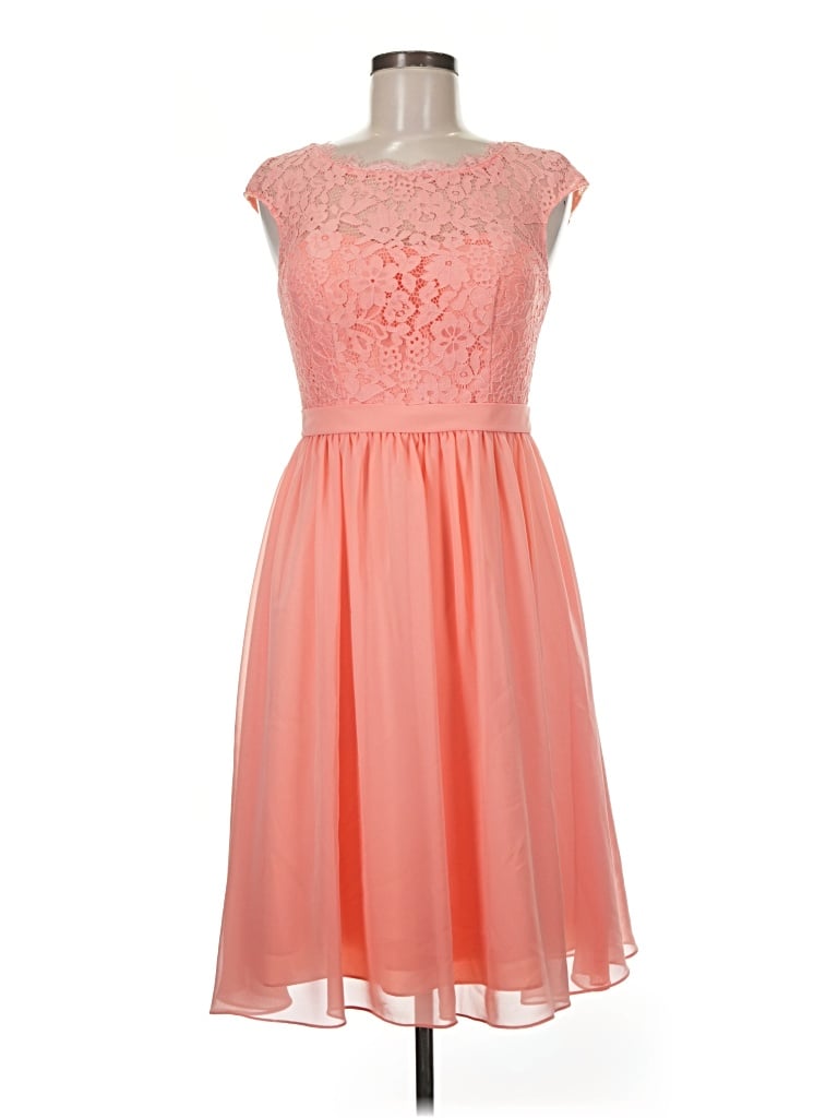 Azazie Cocktail Dress - Bridesmaid: Orange Dresses - Used - Size 6