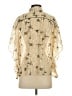 Cotélac 100% Polyester Ivory 3/4 Sleeve Blouse Size Sm (1) - photo 2