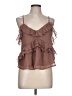 Dotti Brown Sleeveless Blouse Size L - photo 1