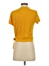 Lush Yellow Short Sleeve Top Size S - photo 2
