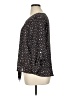 West Kei 100% Polyester Animal Print Black 3/4 Sleeve Blouse Size XL - photo 5