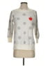 Ann Taylor LOFT Outlet 100% Cotton Polka Dots Silver Ivory Pullover Sweater Size S - photo 1
