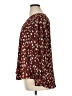 Lush 100% Polyester Burgundy Long Sleeve Blouse Size 1X - photo 5