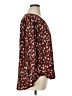 Lush 100% Polyester Burgundy Long Sleeve Blouse Size 1X - photo 4