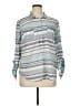 Cato 100% Cotton Stripes Gray Long Sleeve Blouse Size XL - photo 1