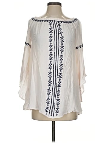 Foreign Exchange 3/4 Sleeve Blouse (view 1)