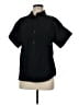 Chaps Black Short Sleeve Button-Down Shirt Size M - photo 1