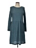 Unbranded Solid Teal Casual Dress Size L - photo 1
