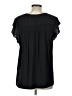 Rachel Zoe 100% Polyester Black Short Sleeve Blouse Size L - photo 2