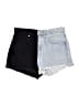 rue21 Color Block Black Denim Shorts Size 10 - photo 1