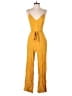 Forever 21 100% Viscose Solid Yellow Jumpsuit Size M - photo 1