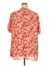 Halogen 100% Polyester Orange Short Sleeve Blouse Size 2X - photo 2