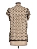 DR2 100% Polyester Tan Short Sleeve Blouse Size L - photo 2