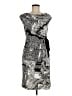 Connected Apparel Graphic Gray Casual Dress Size 6 - photo 1