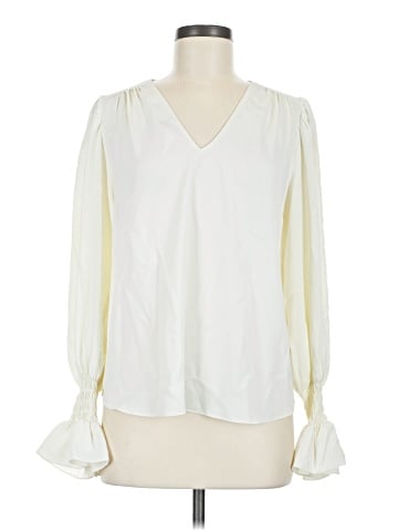 Aqua Long Sleeve Blouse (view 1)