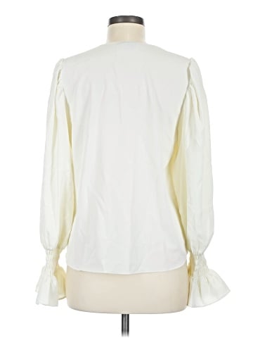 Aqua Long Sleeve Blouse (view 2)