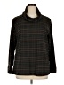 Tribal Plaid Brown Turtleneck Sweater Size XL - photo 1