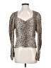 FRAME 100% Silk Tan Long Sleeve Top Size S - photo 1