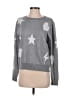 Fate 100% Cotton Stars Gray Pullover Sweater Size S - photo 1