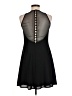 Ann Taylor 100% Polyester Solid Black Cocktail Dress Size 6 - photo 2