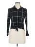 Joe Boxer 100% Polyester Plaid Black Long Sleeve Blouse Size M - photo 1