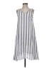 Hem & Thread 100% Rayon Stripes Gray Casual Dress Size S - photo 1