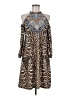 Boston Proper Animal Print Brown Casual Dress Size M - photo 1