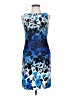 Nine West Graphic Blue Cocktail Dress Size 2 (petite) - photo 1
