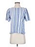 CAbi Stripes Blue Short Sleeve Blouse Size S - photo 1